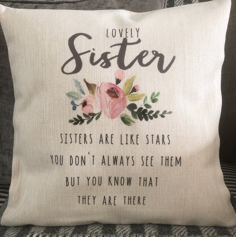 Lovely Female Relative Friend Quote .... Floral Linen Cushion