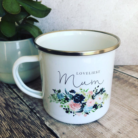 Loveliest.... Mum Grandma Sister Relative Enamel Mug