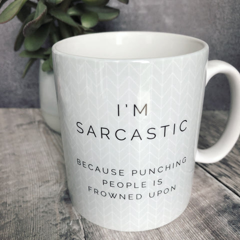 Geometric I'm Sarcastic Mug - Fun Mug Sarcasm