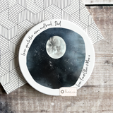 Personalised Love you to the moon and back Ceramic Round Coaster
