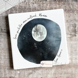 Personalised Love you to the moon and back Ceramic Square Coaster