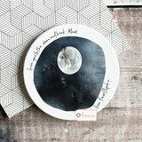 Personalised Love you to the moon and back Ceramic Round Coaster