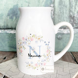 Personalised Name Nanny Nanna Mum Nanna Grandma Nan Lilac Pink Floral Design Home  Ceramic Mug Small Vase Mother’s Day