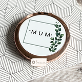 Personalised Name .. Greenery Design Linen Style Make Up Bag