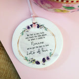 Personalised I Feel so Very Lucky Quote Round Ceramic Keepsake