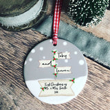 Personalised First Christmas as Mr & Mrs Signpost Ceramic Christmas Ceramic Decoration