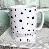 Personalised Name Polka Dot Mug