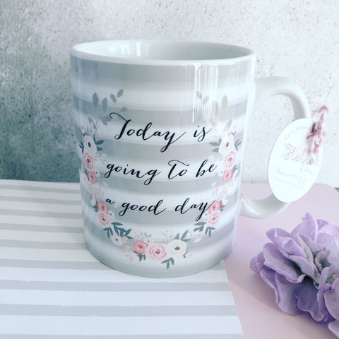 Good Day Floral Ceramic Mug