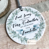 Personalised Will you be my Fairy Godmother Botanical Greenery Keepsake