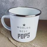 Worlds Best Dad Grandpa Enamel Mug - Father’s Day