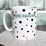 Personalised Name Polka Dot Mug