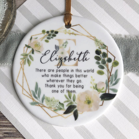 Personalised People who make things Better Quote Ceramic Keepsake Gift