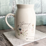 If ...... we’re flowers, I’d pick you Mum Nanna Grandma Nan Lilac Pink Floral Design Home  Ceramic Mug Small Vase Mother’s Day