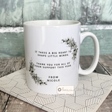 Personalised Truly Amazing Greenery Mug Teacher Teaching Assistant