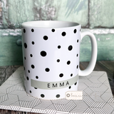 Personalised Name Polka Dot Mug