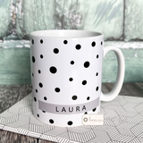 Personalised Name Polka Dot Mug