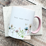If ...... we’re flowers, I’d pick you Mum Nanna Grandma Nan Lilac Pink Floral Design Home Quote Ceramic mug Mother’s Day