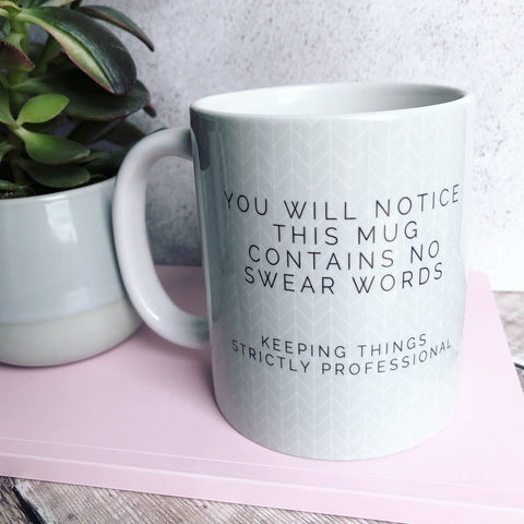 Geometric No swear words  - Fun Mug Sarcasm