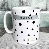 Personalised Name Polka Dot Mug