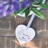 In Loving Memory... Personalised Butterfly Ceramic Heart