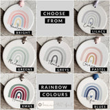 Personalised Name Rainbow Ceramic  Decoration