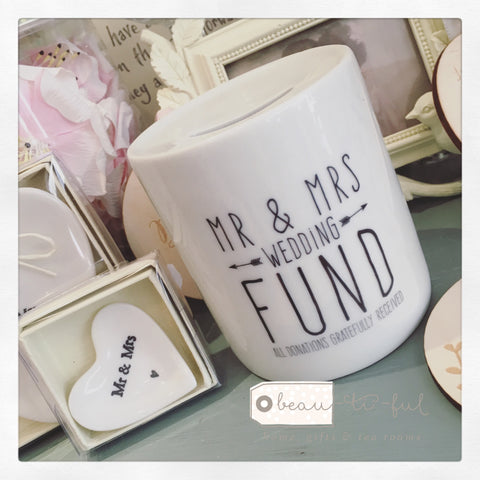 Mr & Mrs Wedding Fund Money Box